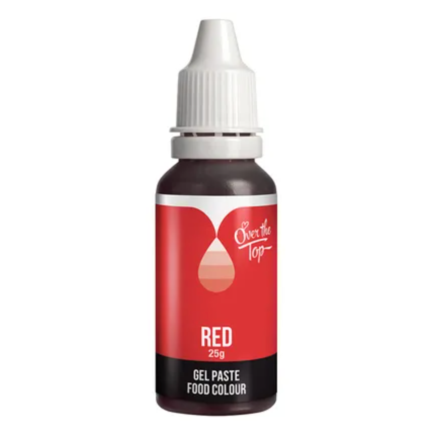 Over the Top Gel Paste Food Colouring 25g - Red