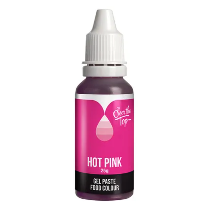 Over the Top Gel Paste Food Colouring 25g - Hot Pink