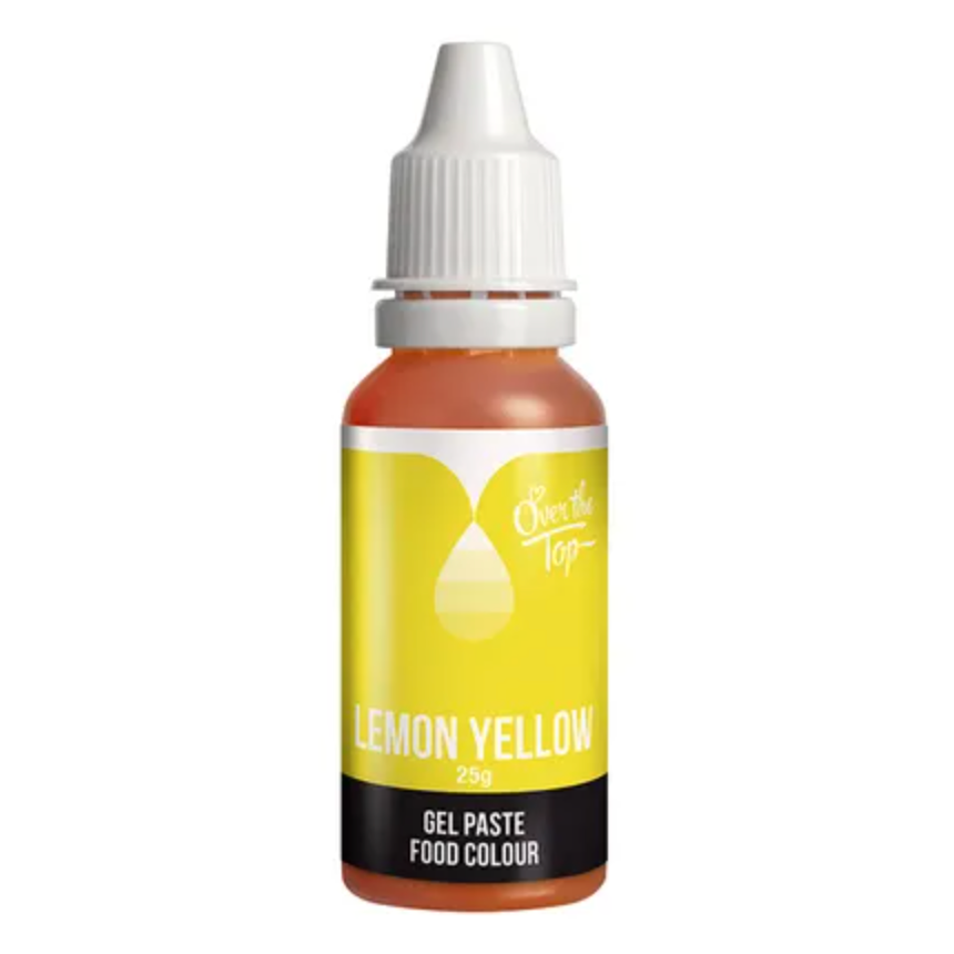 Over the Top Gel Paste Food Colouring 25g - Lemon Yellow