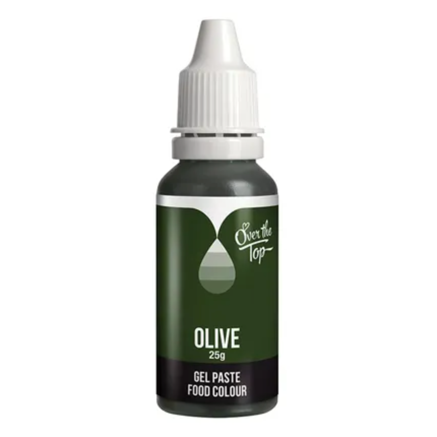Over the Top Gel Paste Food Colouring 25g - Olive