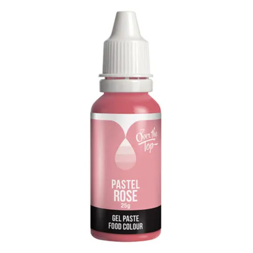 Over the Top Pastel Gel Food Colouring 25g - Rose