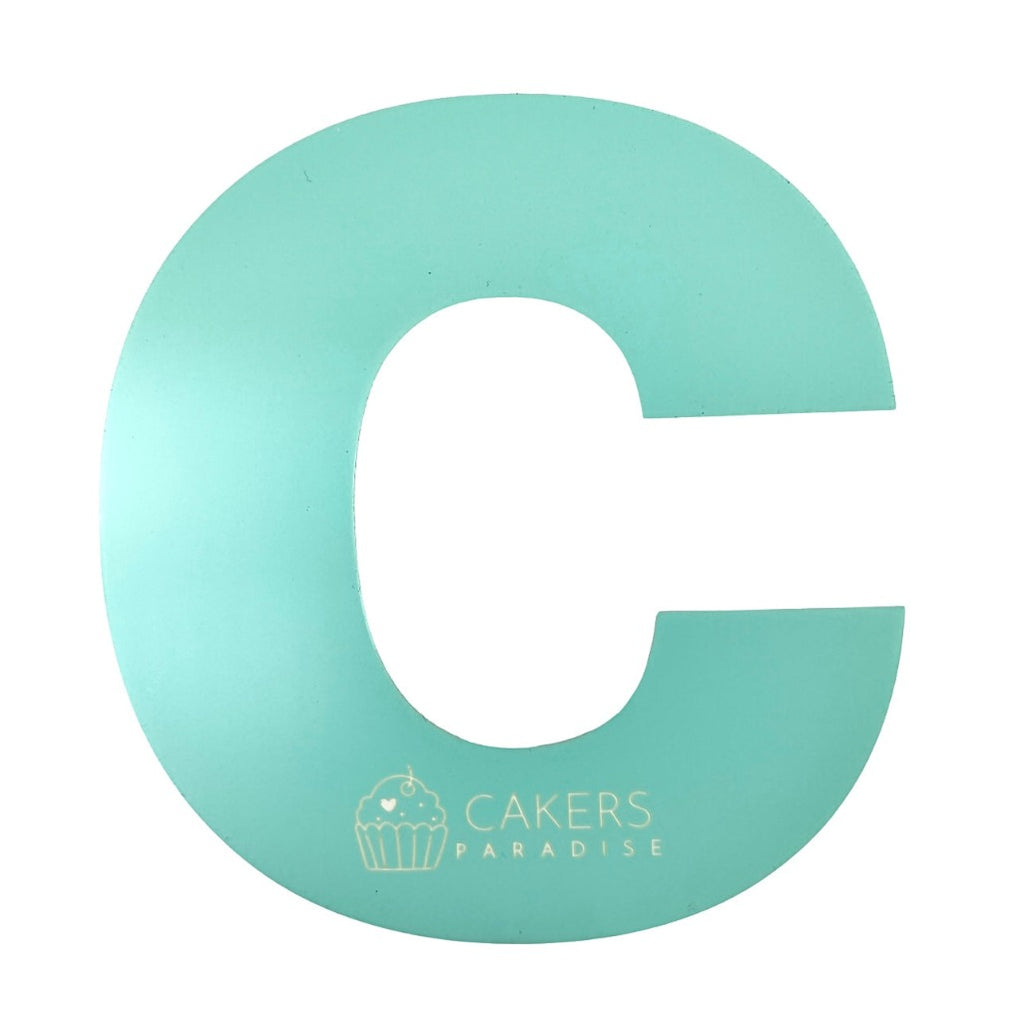 Acrylic Cookie Cake Templates - Alphabet Letter C Cakers Paradise