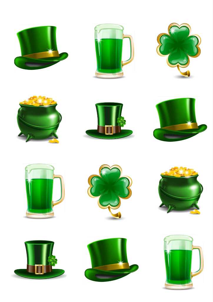 2.5" Cupcake Edible Icing Image - St. Patrick's Day