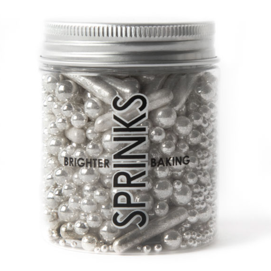 Edible Sprinkles Bubble and Bounce 75g - Silver