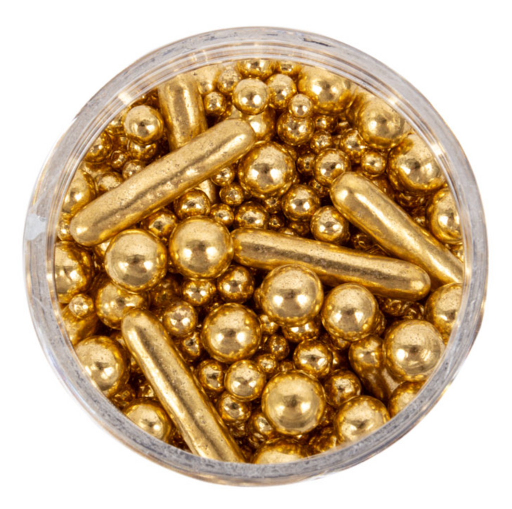 Edible Sprinkles Bubble and Bounce 75g - Shiny Gold