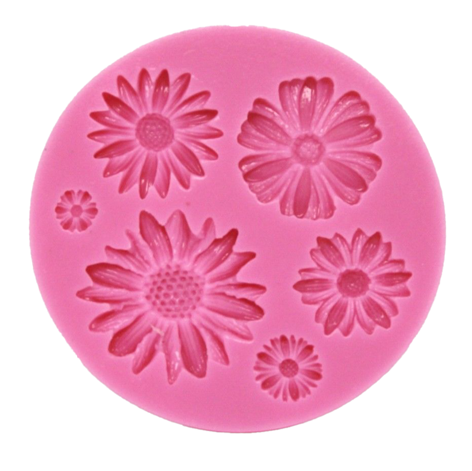 Silicone Assorted Flowers Mould for cake decorating