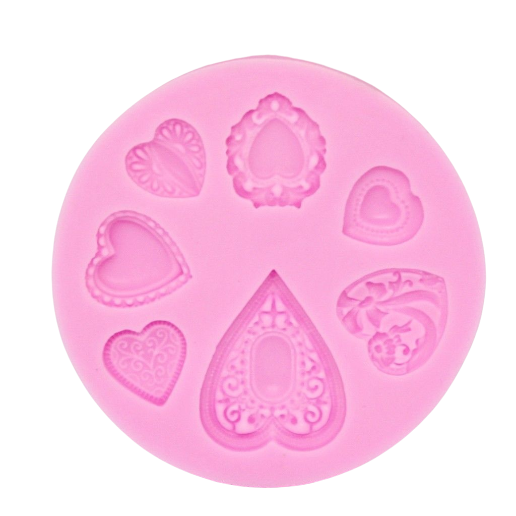 assorted love hearts silicone mould