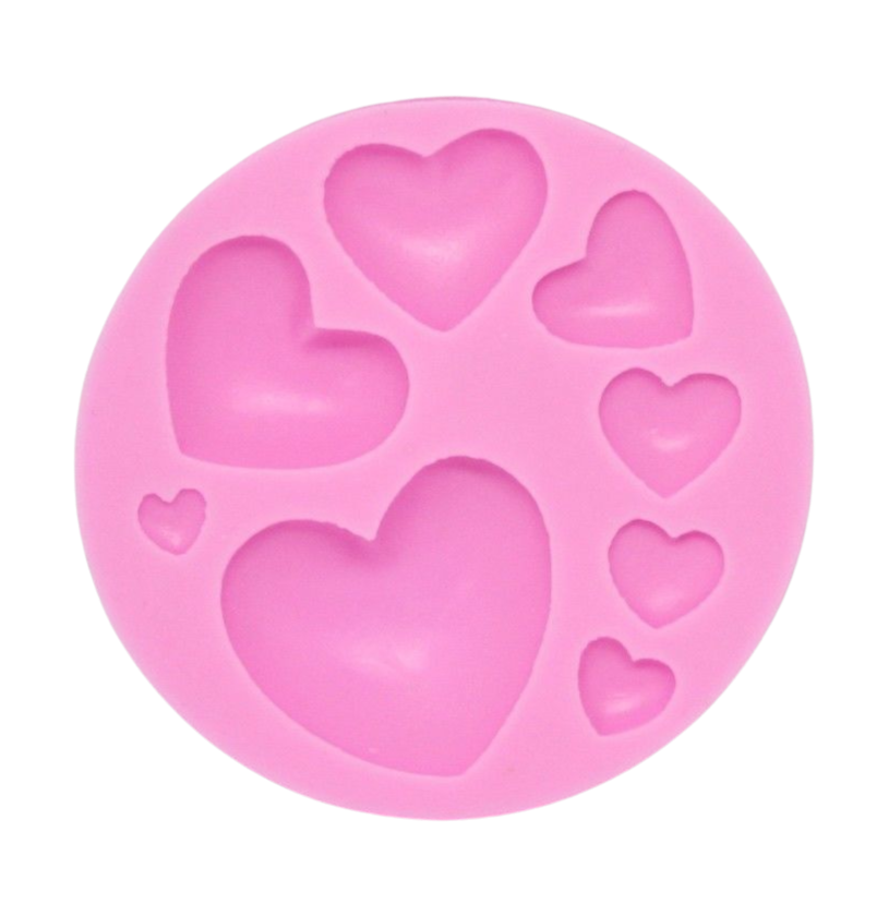 Simple Assorted Love Hearts Silicone Mould Cakers Paradise