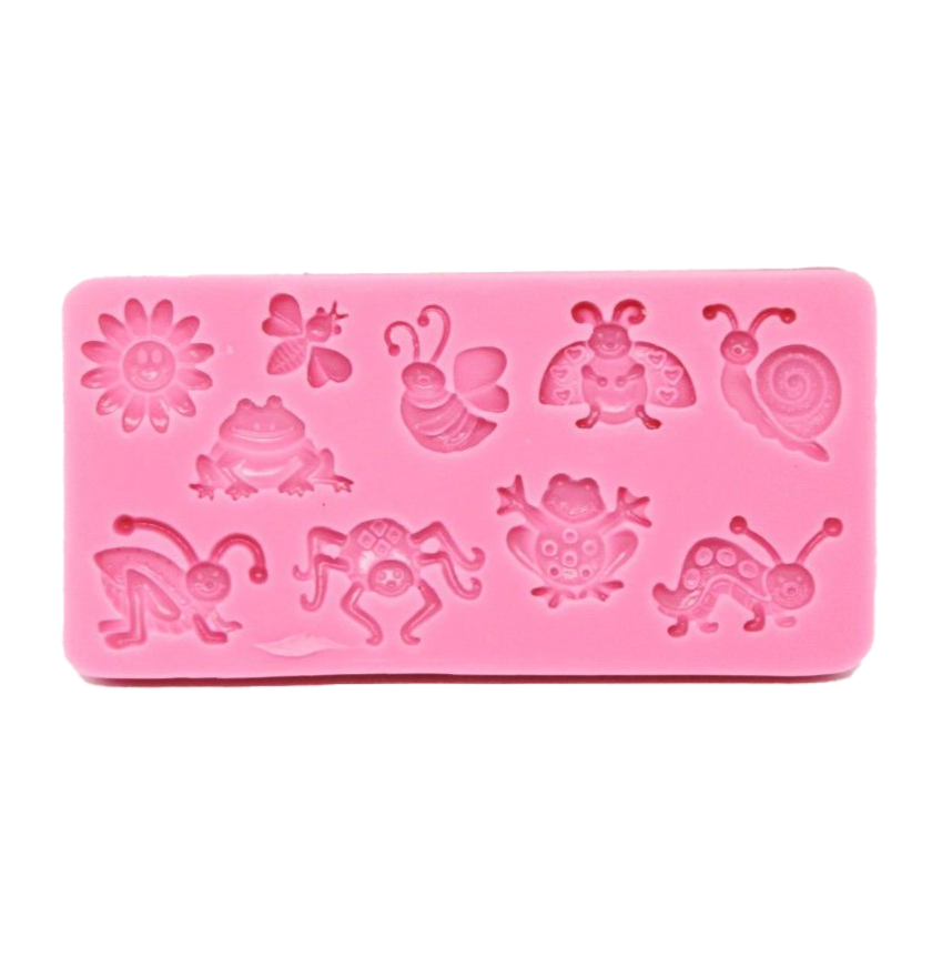 garden bugs insects silicone mould slug frog bee