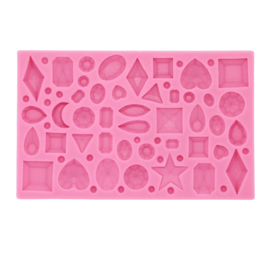 Small diamond jewel silicone mould for cake decorating