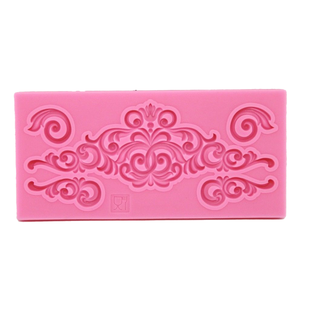 Vintage Filigree Pattern Silicone Mould for cake decorating