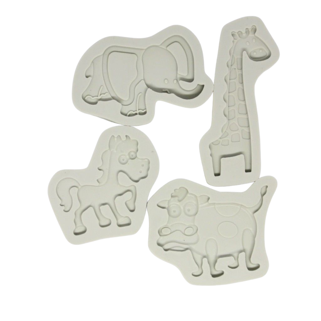 Assorted Cartoon Animal Silicone Mould Set