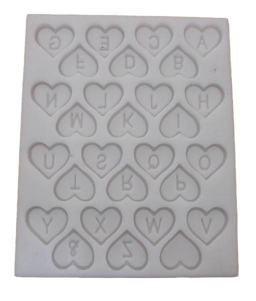 Heart Letters Silicone Mould
