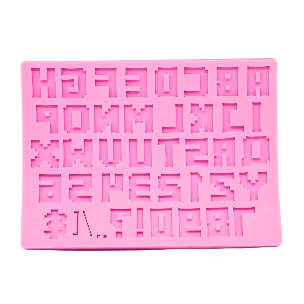 Minecraft letter alphabet silicone mould