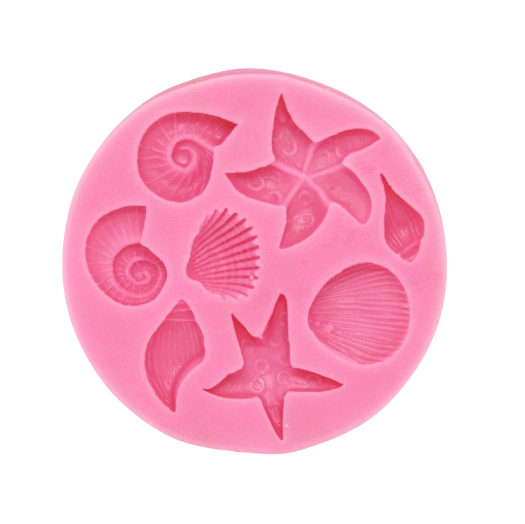 assorted shells silicone mould for cake decorating
