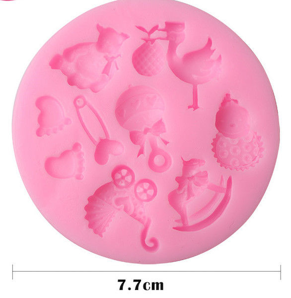 Round Baby Shower Silicone Mould cakers paradise