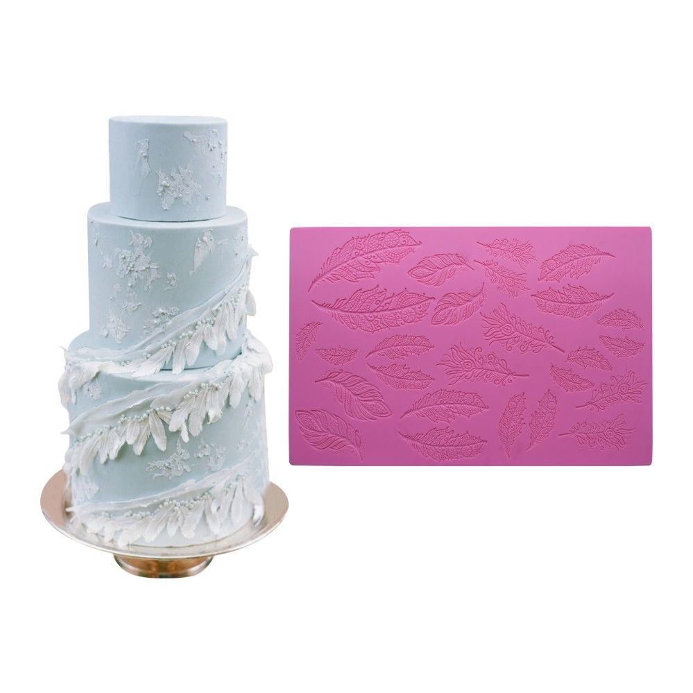 Silicone-Silicon-Cake-Lace-Mould-Mold-Mat-Cake-Fondant-Feather-Peacock-Sugarveil-272921936404-2