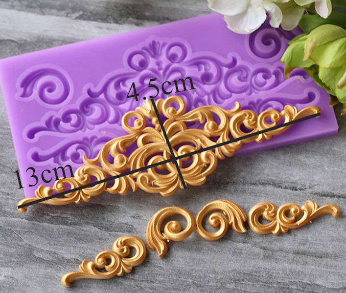vintage filigree silicone mould Cakers Paradise