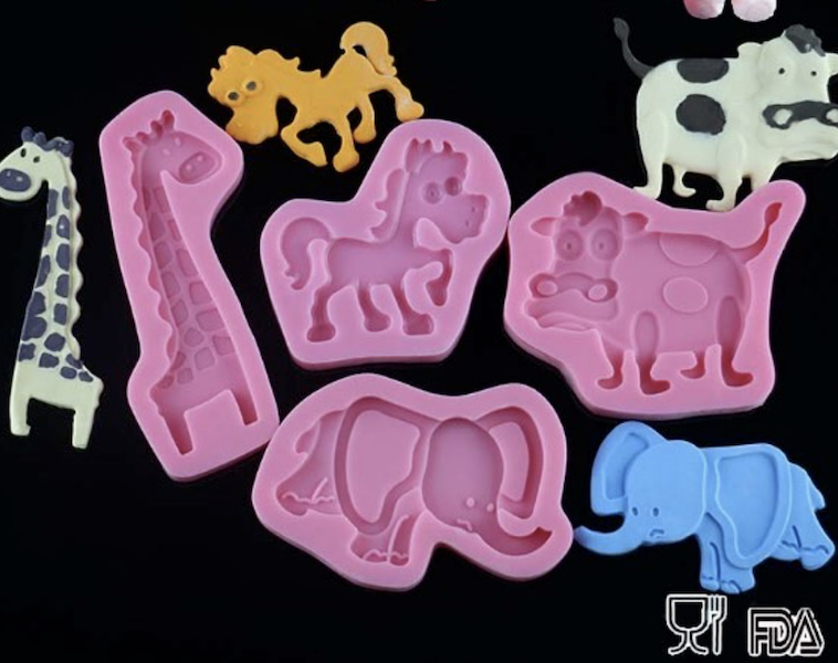 Silicone-Silicon-Giraffe-Animal-Horse-Elephant-Cartoon-Mould-Mold-Cake-Fondant-282836951521-2