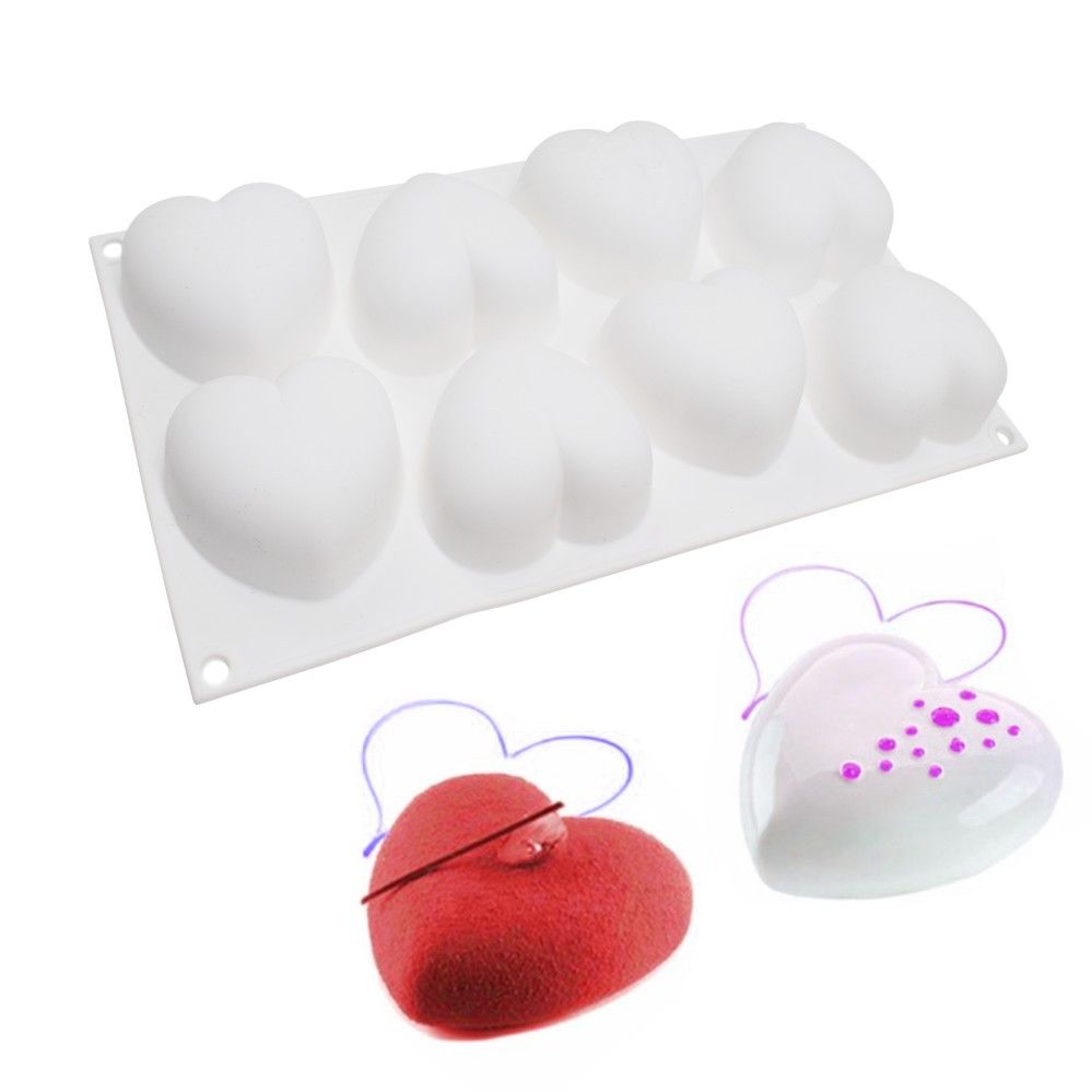Silicone Mould Cake Dessert Canape Mold Heart Hearts Cakers Paradise