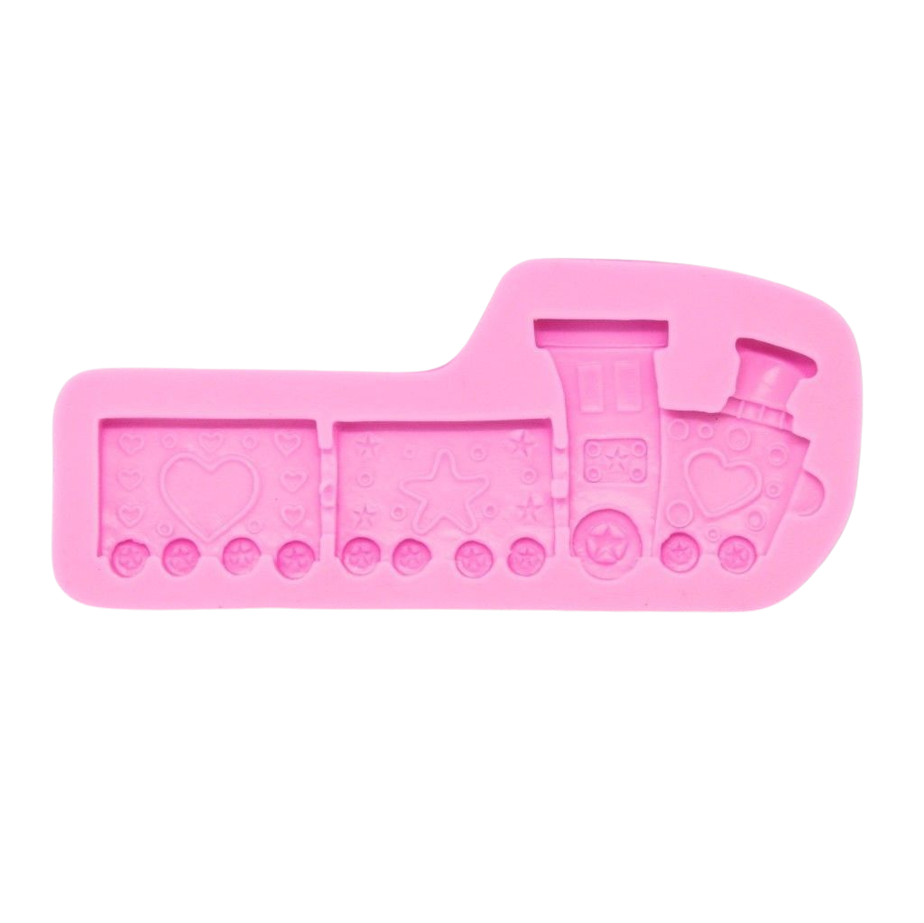 cute baby shower train silicone mould for cake decorating