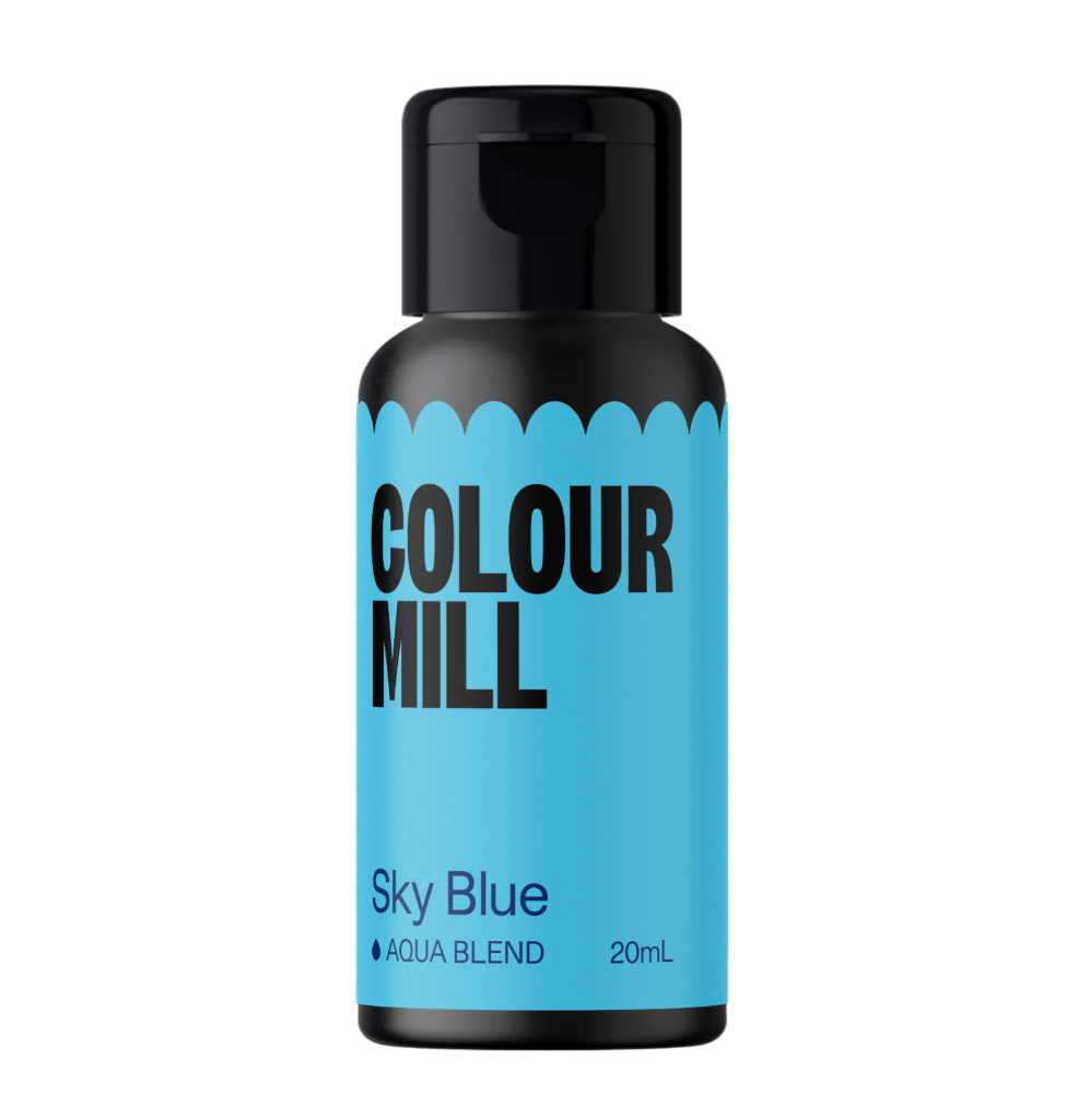 olour mill oil based food colouring sky blue 20ml