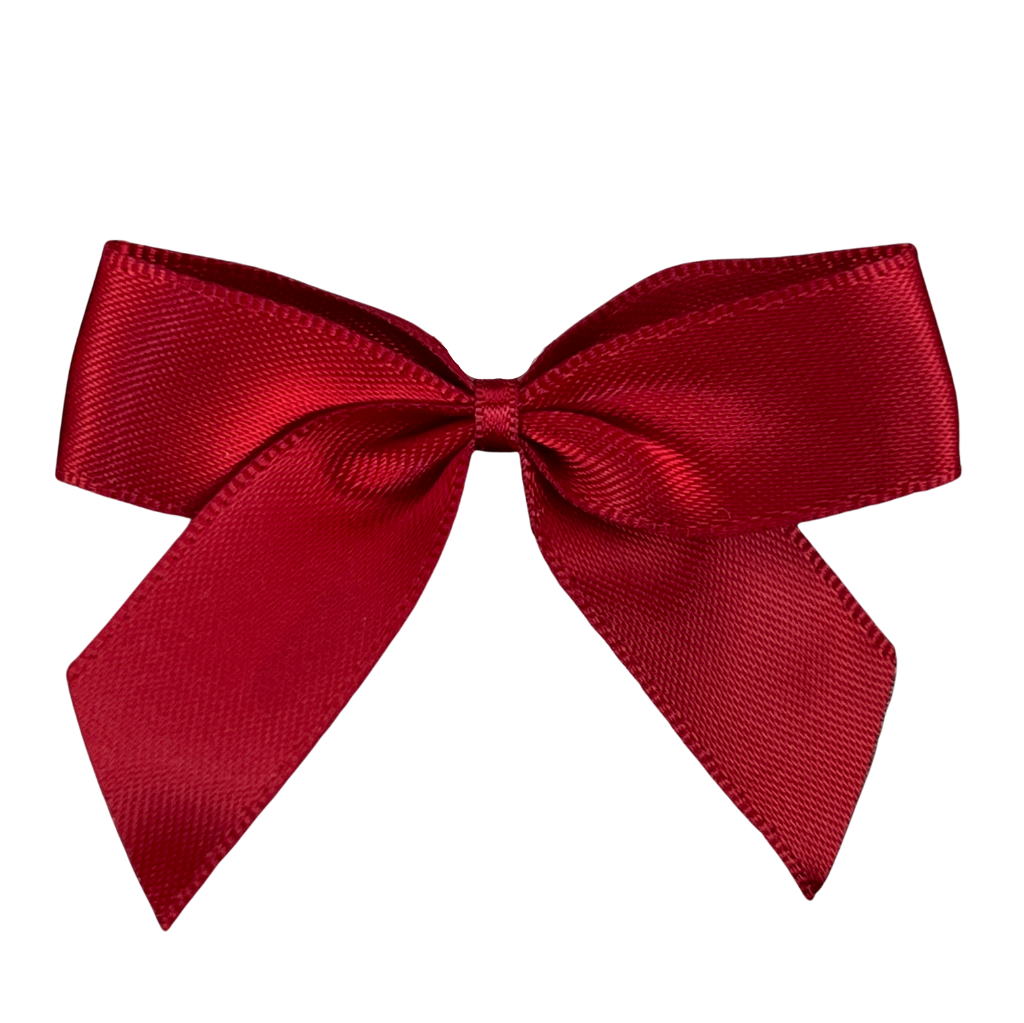 Satin Cakesicle Bows 5cm 12 Pack - Ruby