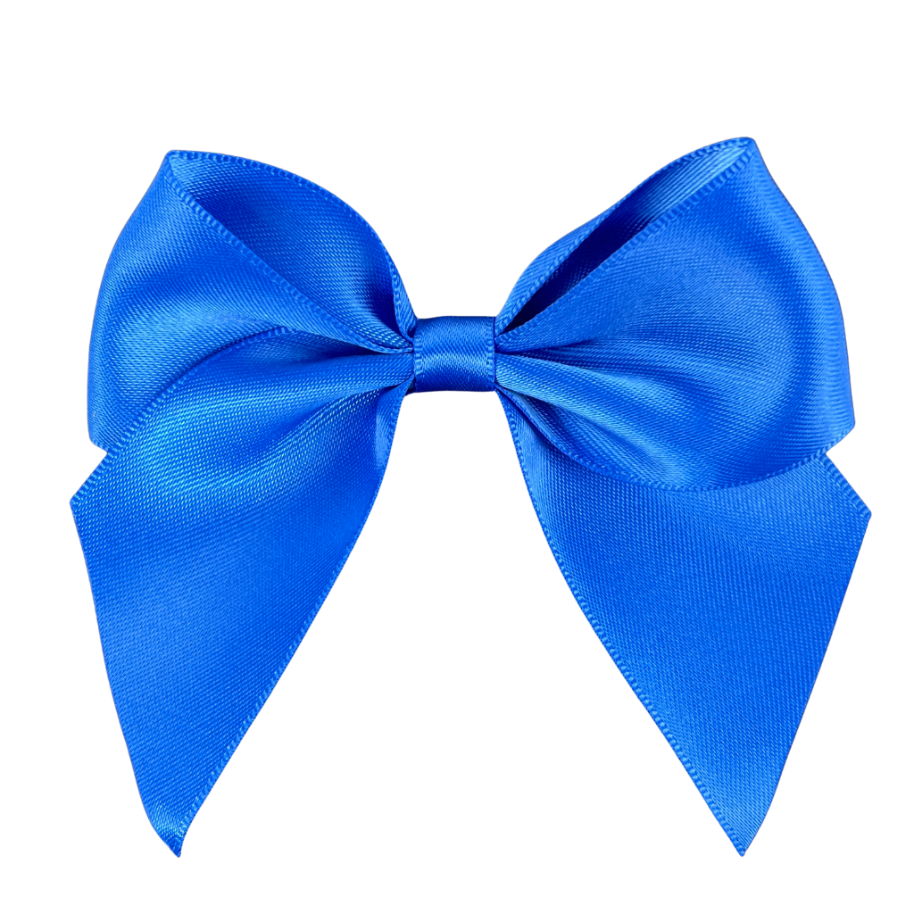Satin Cakesicle Bows 10cm 6 Pack - Royal Blue