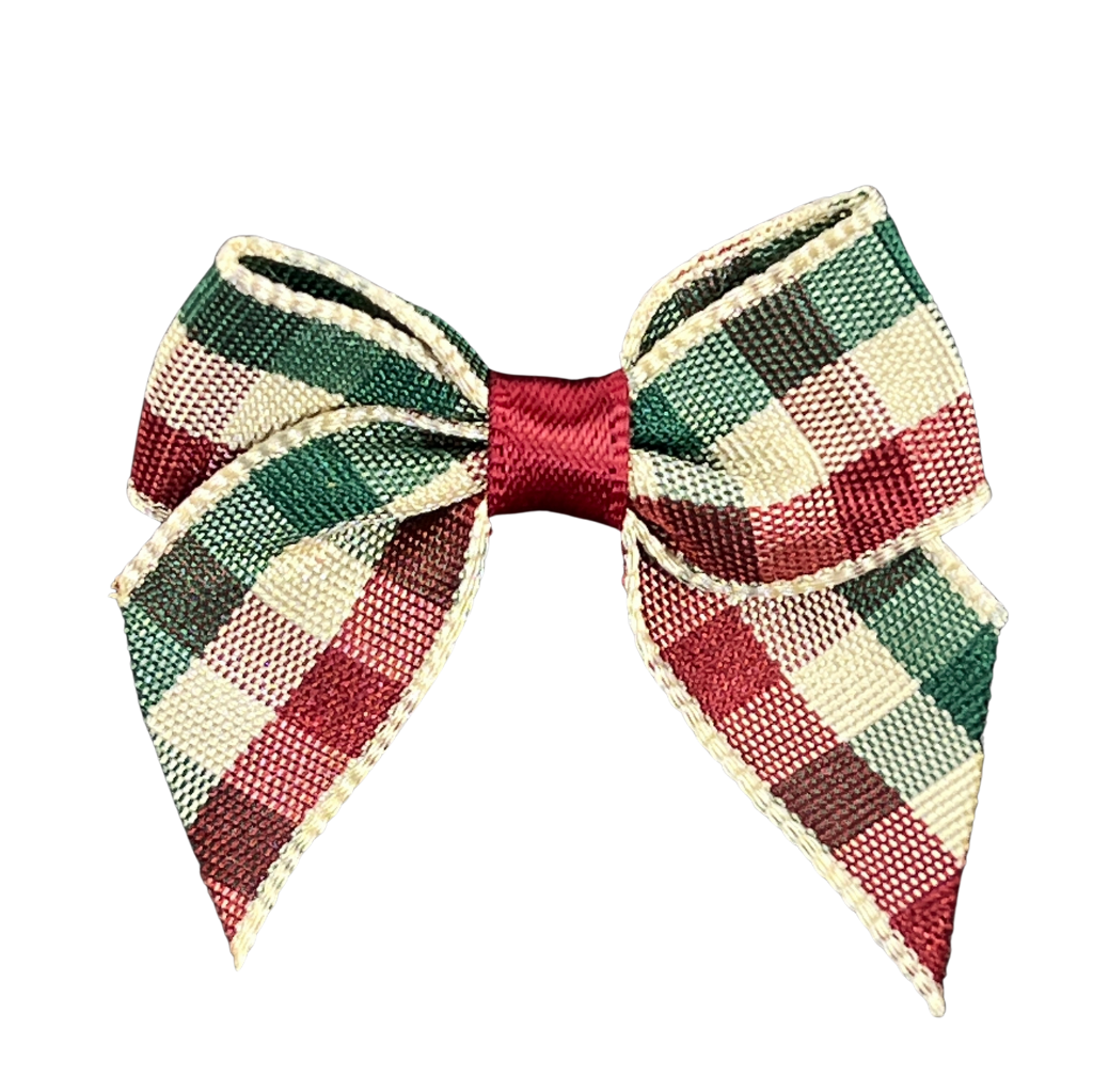 Tartan Cakesicle Bows 4cm 12 Pack - Country
