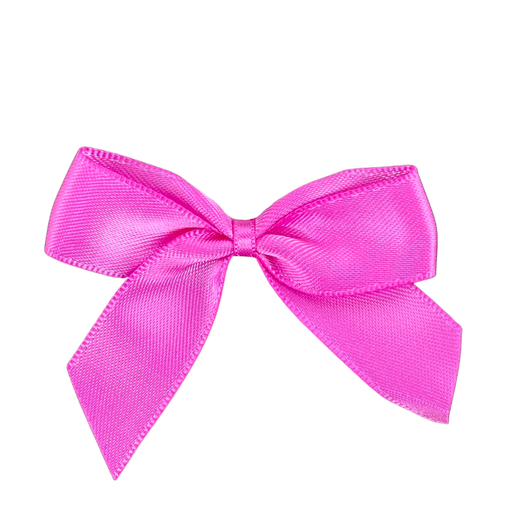Satin Cakesicle Bows 5cm 12 Pack - Clover Pink