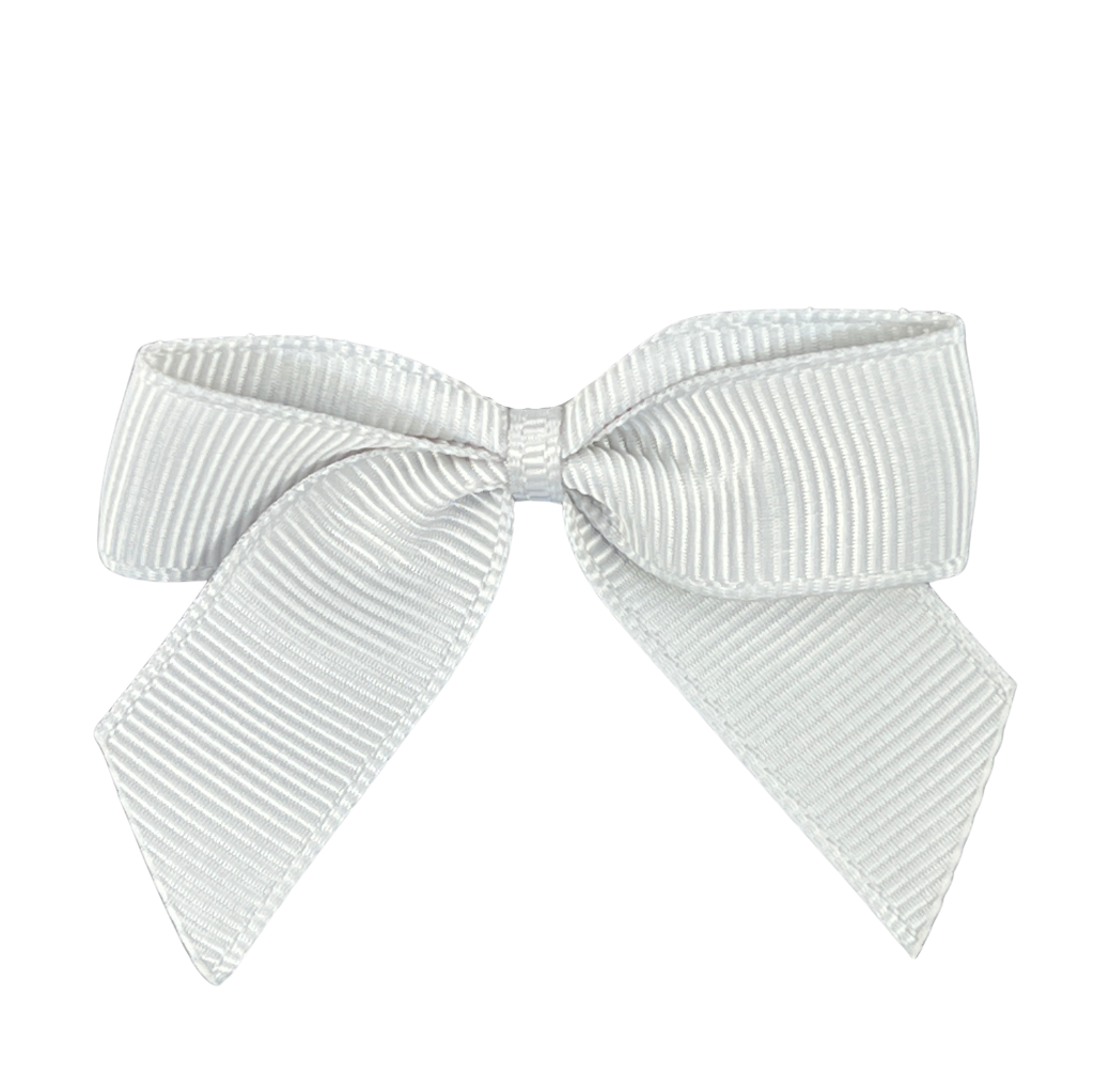 Grosgrain Cakesicle Bows 5cm 12 Pack - Silver