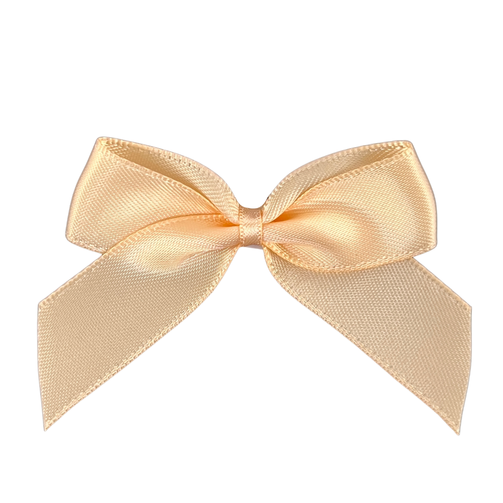 Satin Cakesicle Bows 5cm 12 Pack - Peach