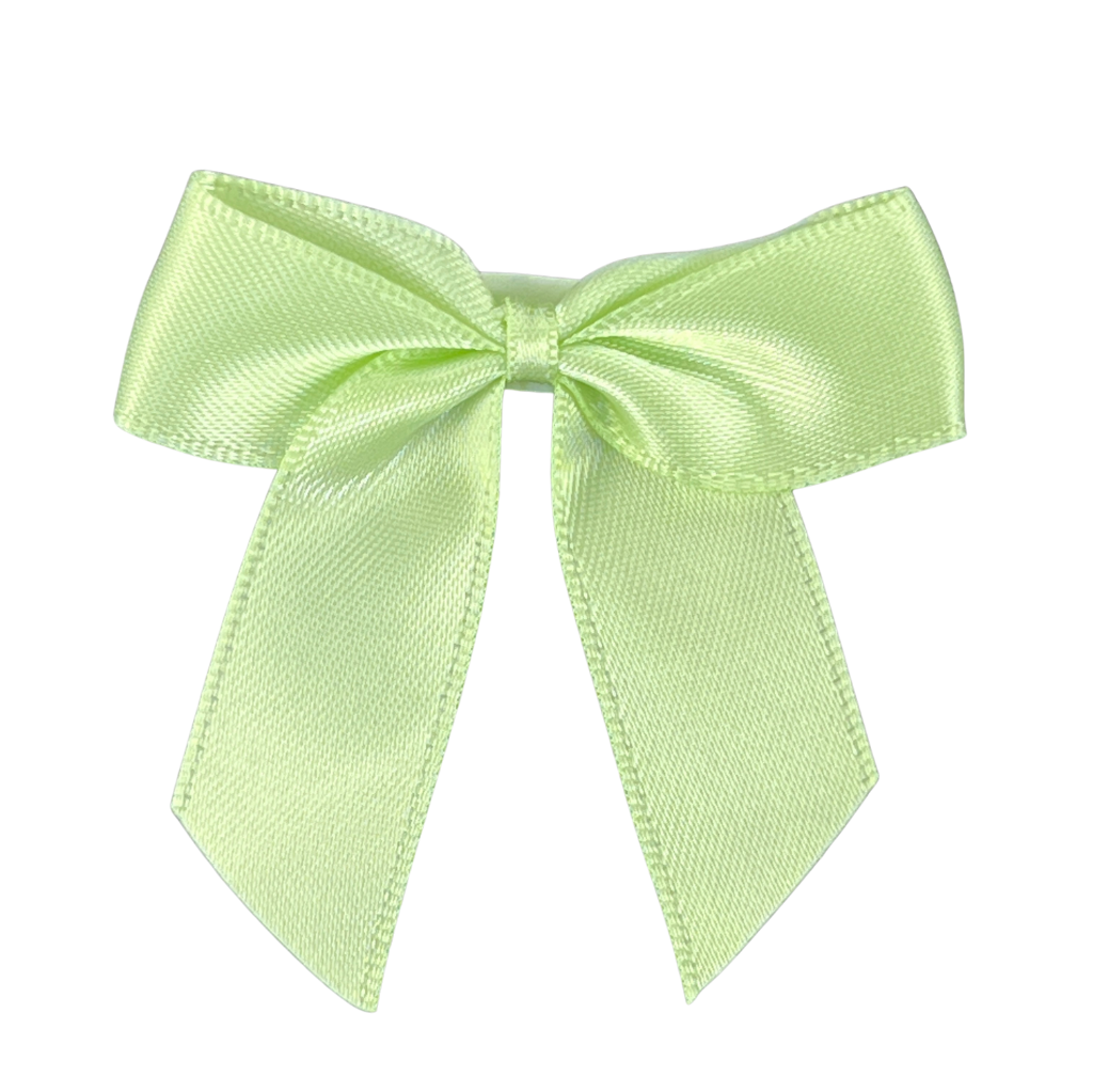 Satin Cakesicle Bows 5cm 12 Pack - Light Green