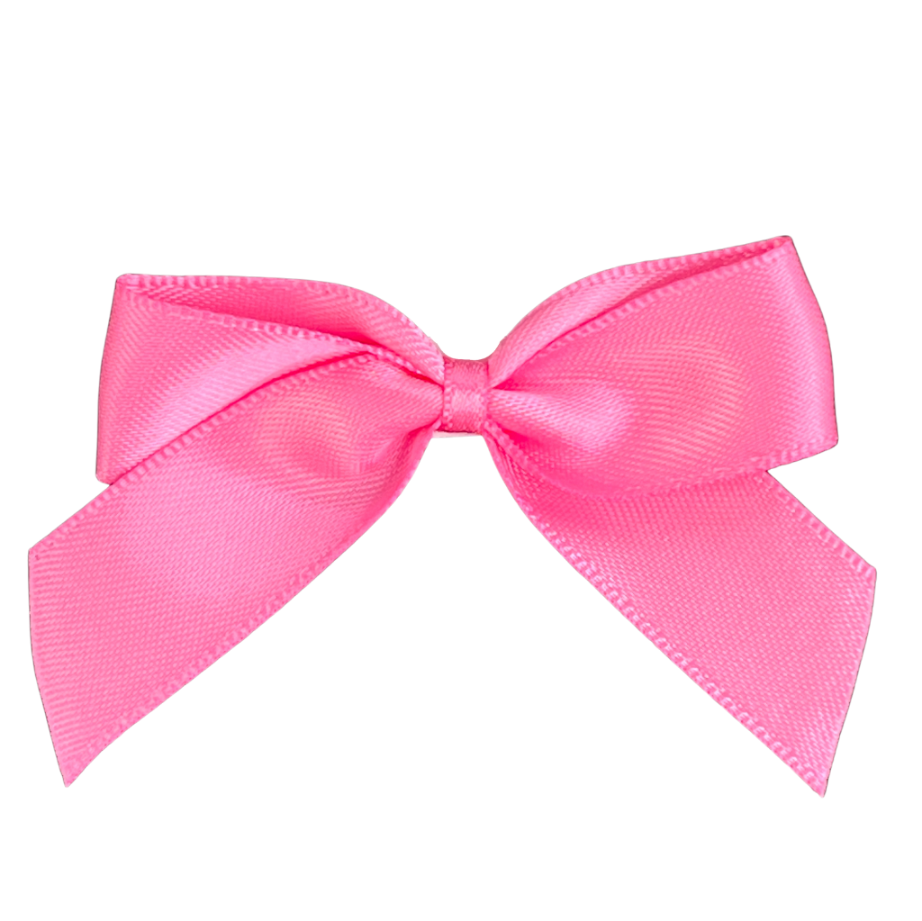 Satin Cakesicle Bows 5cm 12 Pack - Hot Pink