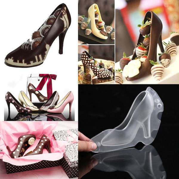 high heel plastic chocolate mould Cakers Paradise