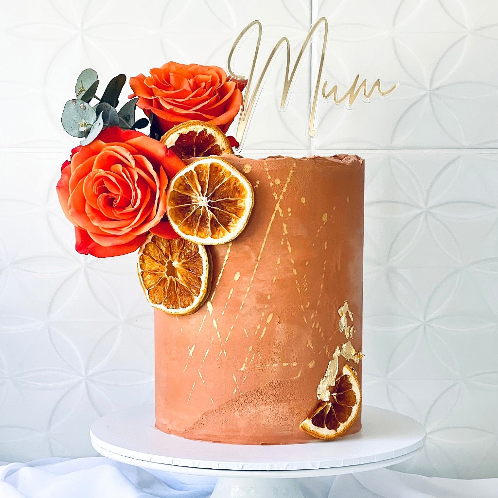 Layered Acrylic Cake Topper - Mum