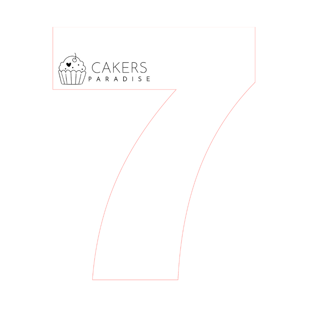 Acrylic Cookie Cake Templates - Number seven
