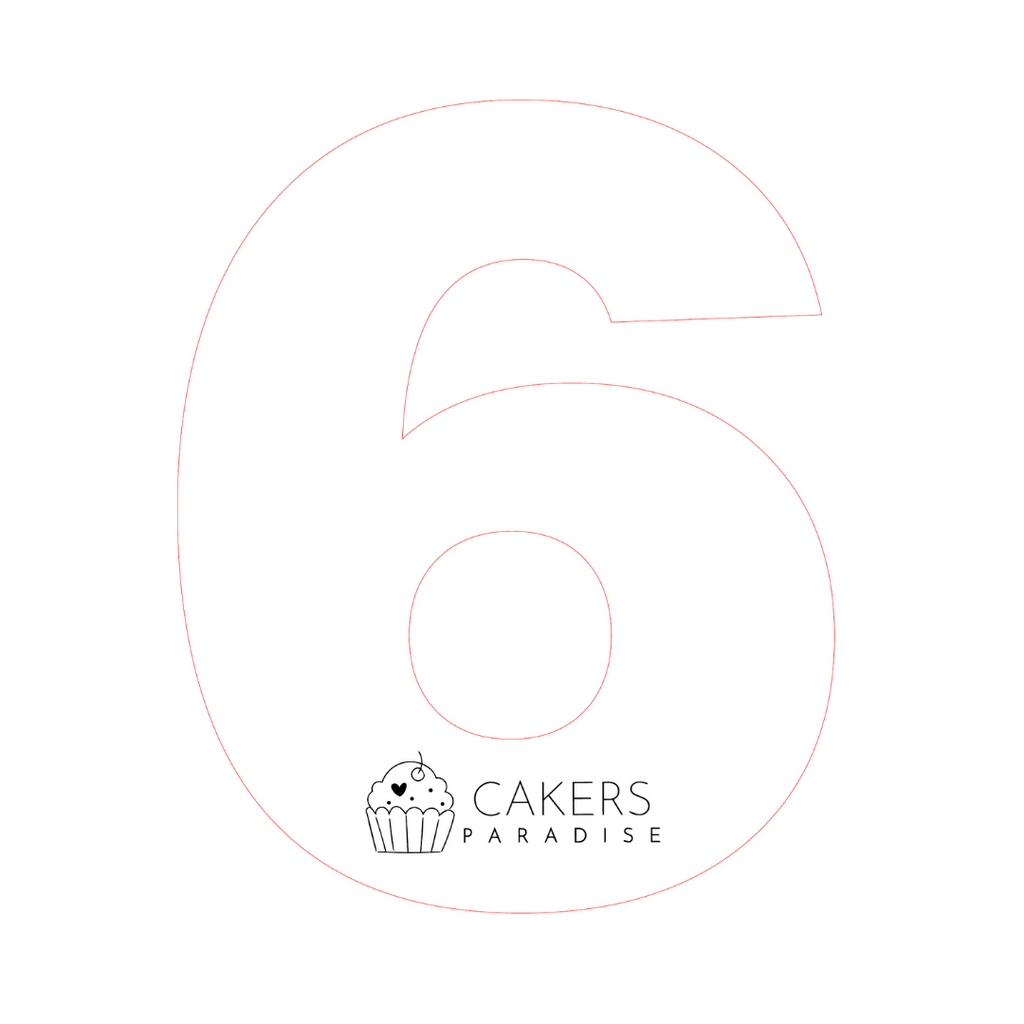 Acrylic Cookie Cake Templates - Number six Cakers Paradise