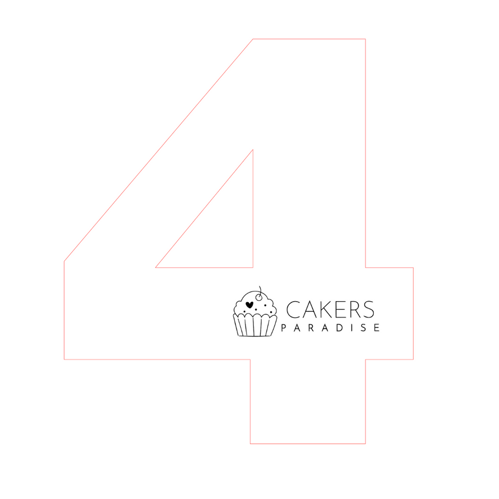 Acrylic Cookie Cake Templates - Number four Cakers Paradise