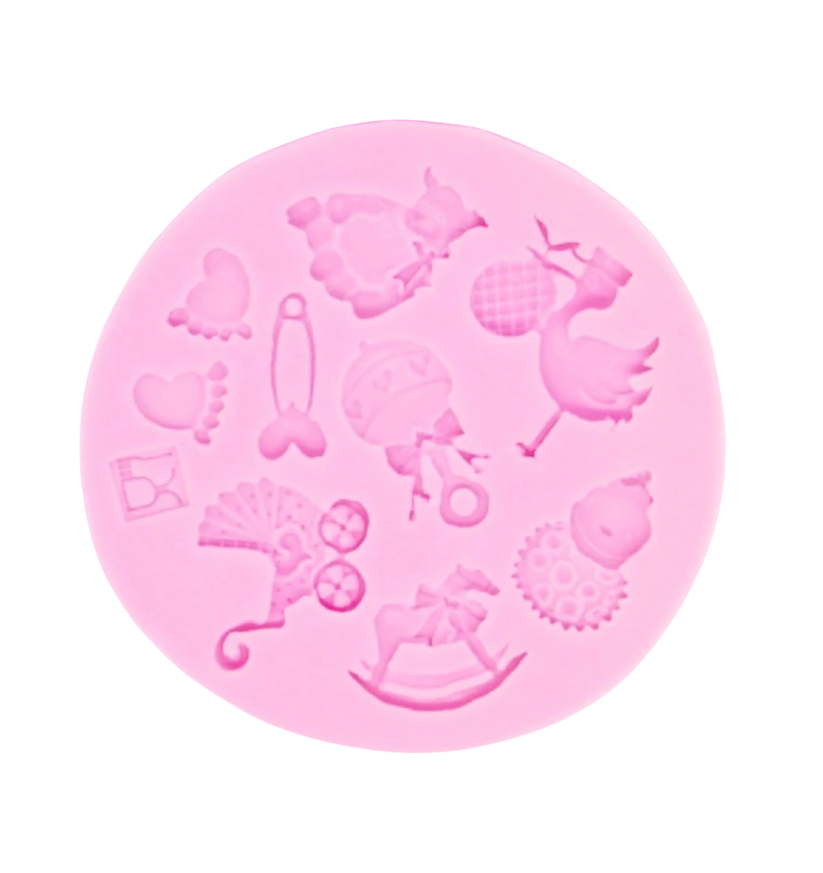 Round Baby Shower Silicone Mould