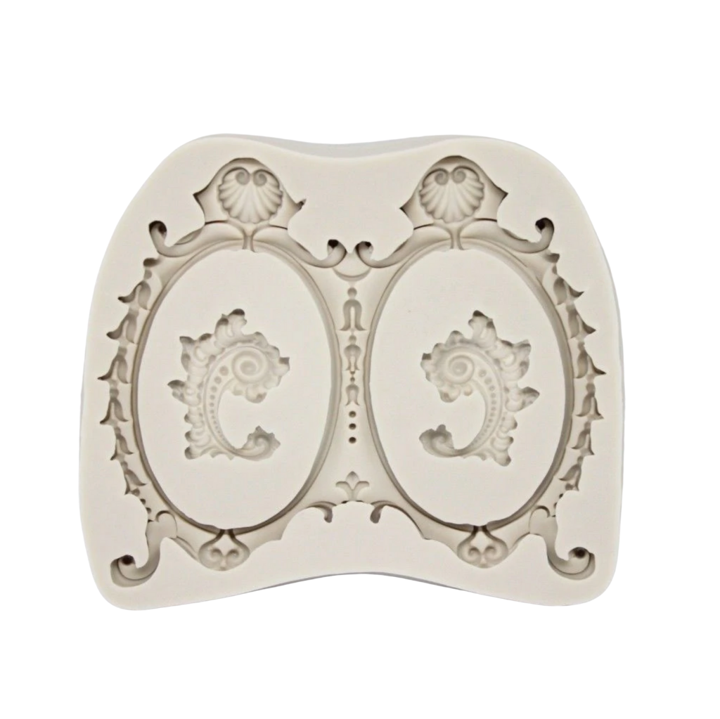 Double Cameo Vintage Frame Silicone Mould