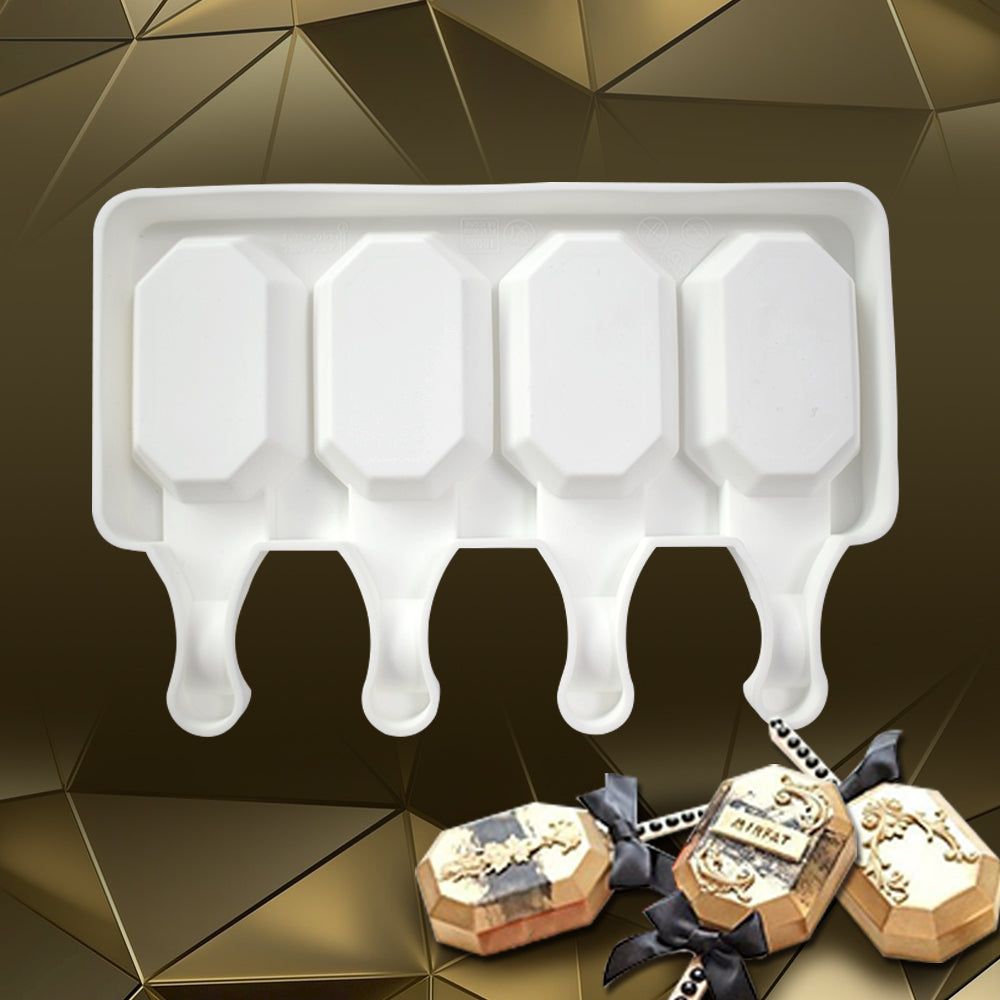 gold bar Cake Popsicle silicone mould