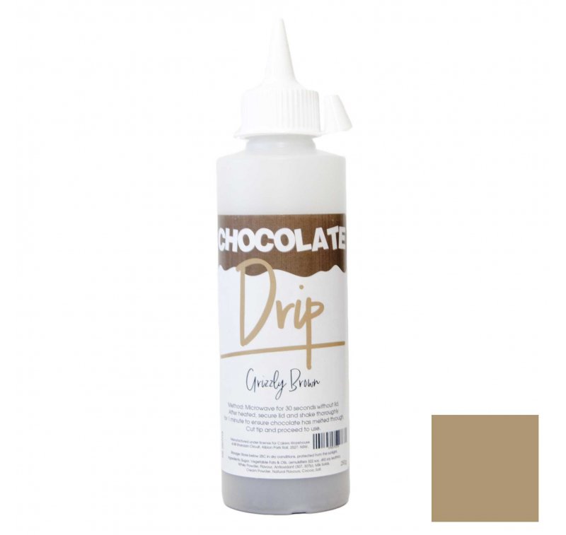 Chocolate Drip 250g Bottle - Grizzly Brown