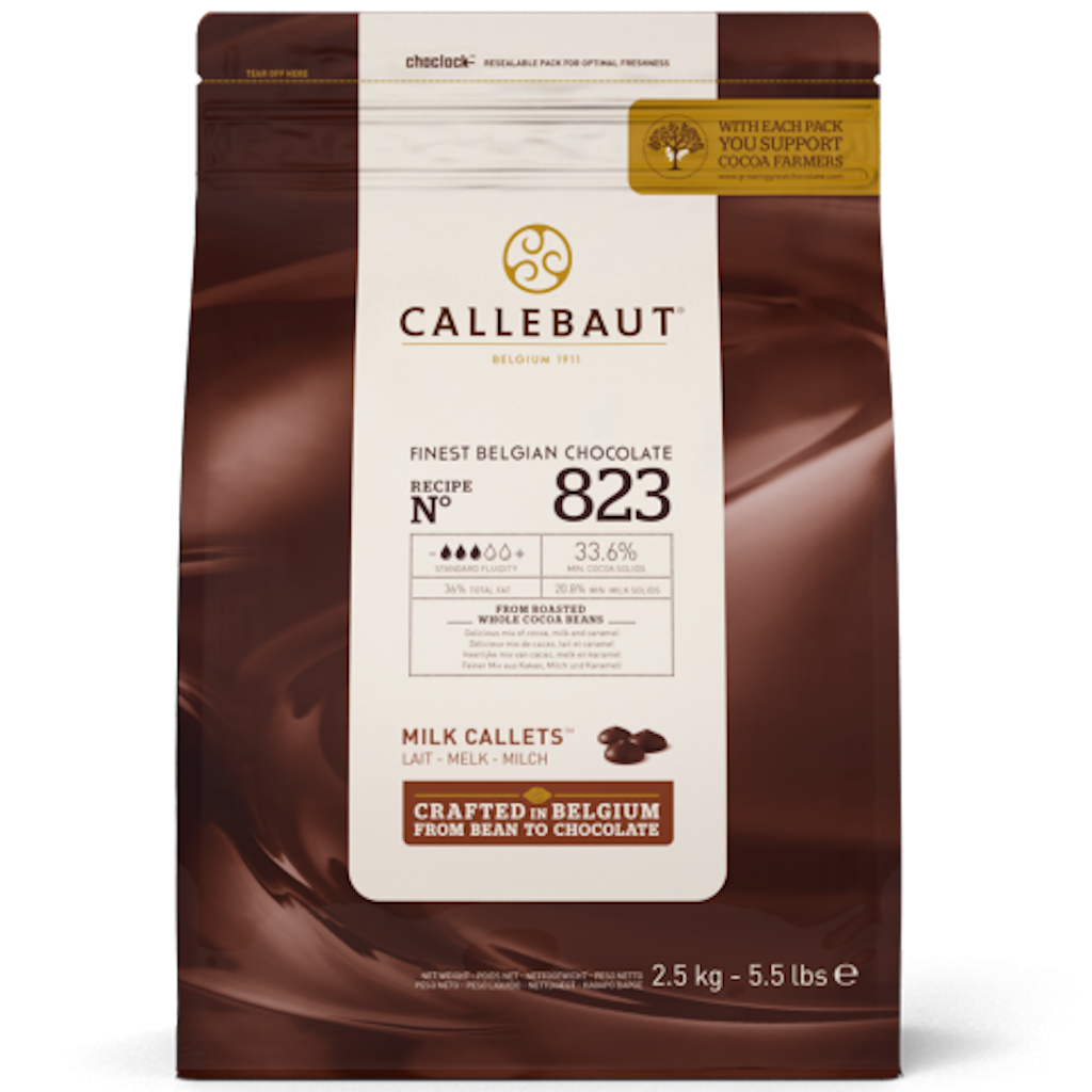 callebaut 823 milk chocolate callets 2.5kg