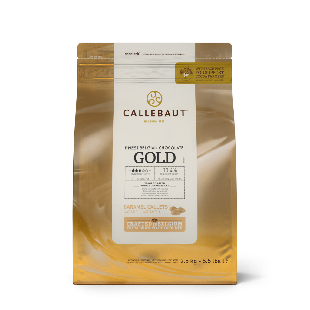 callebaut gold caramel chocolate 2.5kg bag