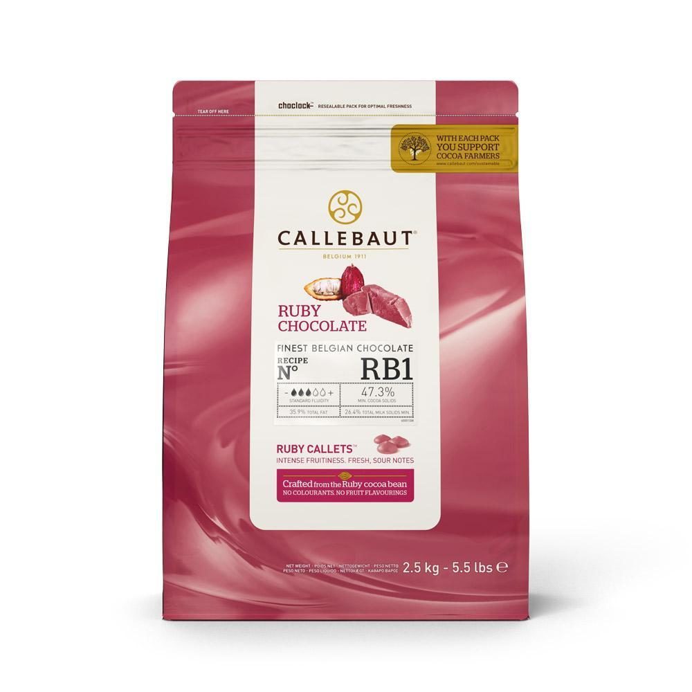 callebaut ruby RB1 pink chocolate 2.5kg bag