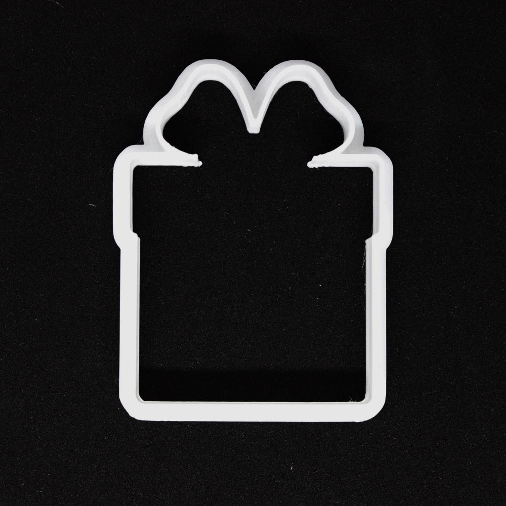 christmas present plastic cookie cutter