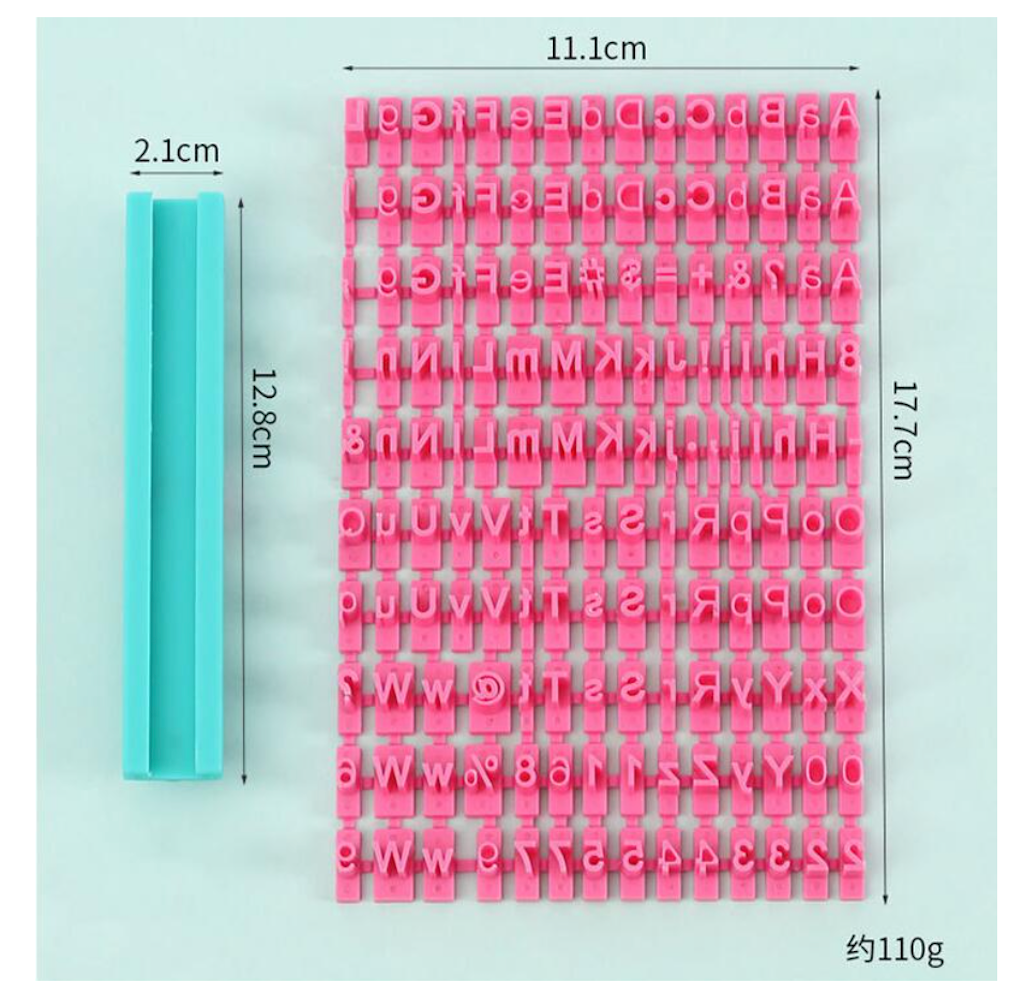 Letter + Number Embosser Set for Fondant Embossing | Cakers Paradise ...