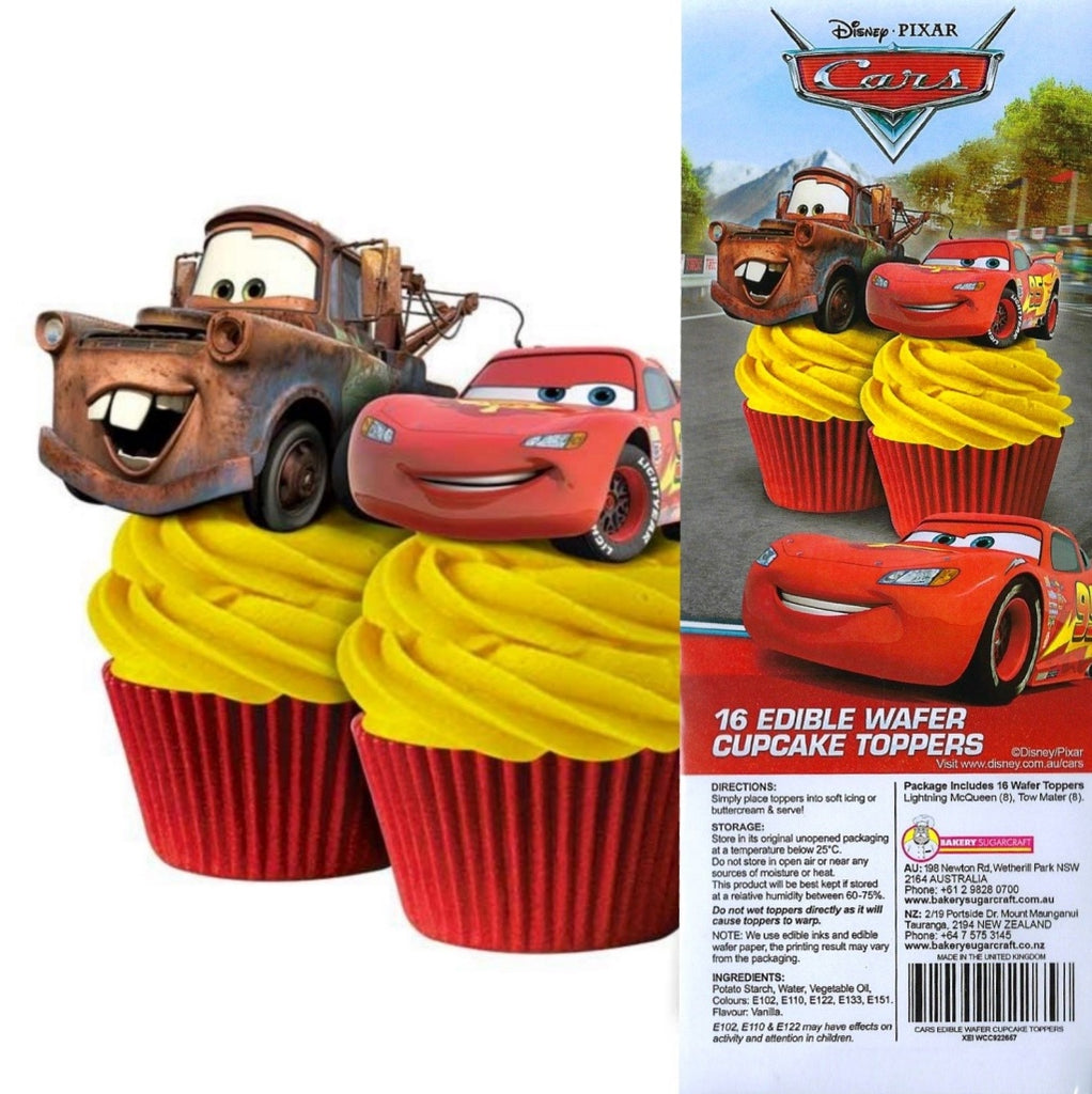 disney cars edible wafer paper cupcake toppers