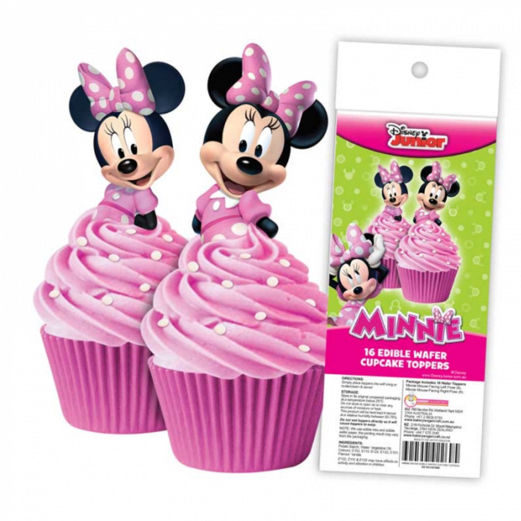 disney minnie mouse edible wafer paper cupcake toppers